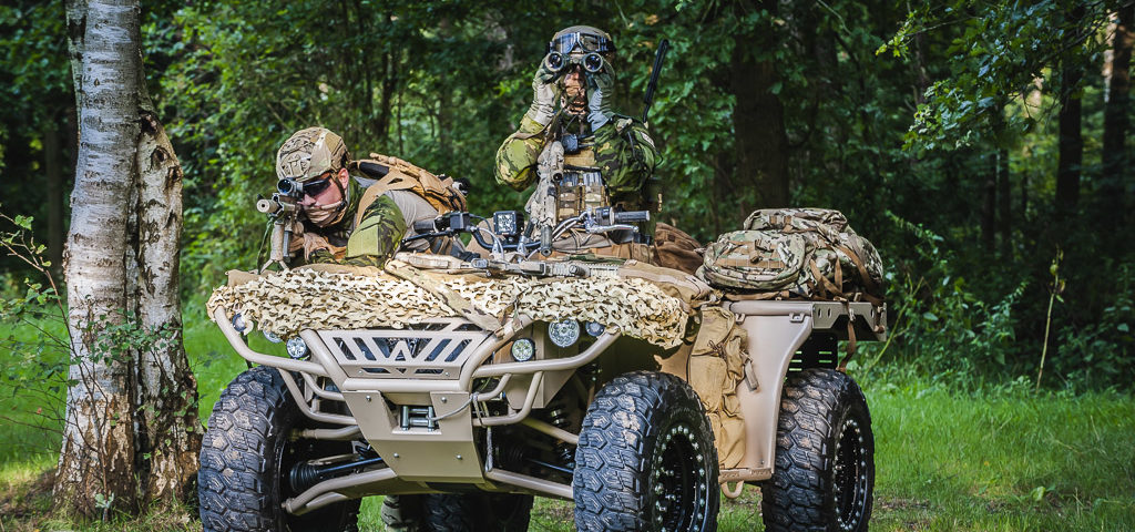 Internationale vooruitzichten voor de Defenture Scorpion militaire diesel quad