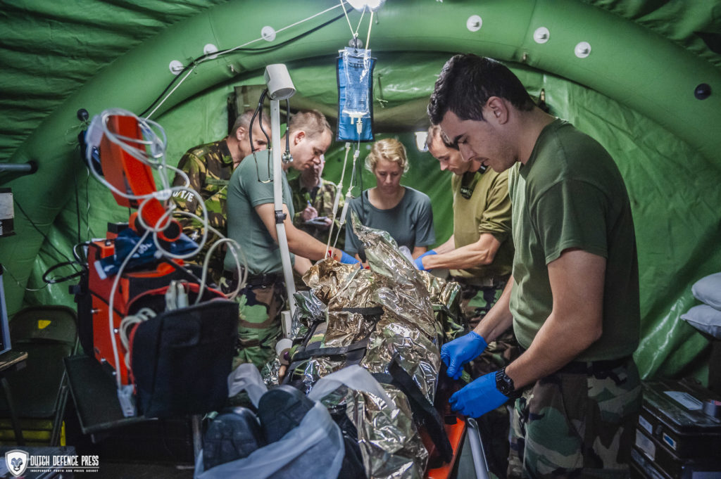 Een Role 2 Basic tijdens de bergtraining van het Korps Mariniers in Schotland